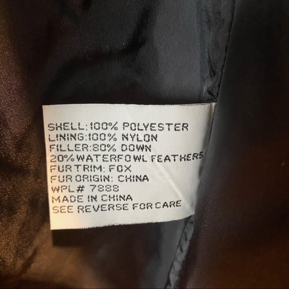 Anne Klein || Fox Fur Trim Hooded Down Coat; Size XL - Picture 12 of 14